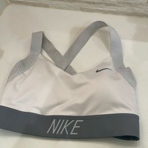 Nike white with grey sports bra